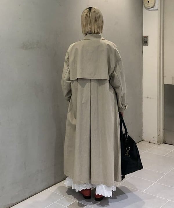 amaさんの「BEAMS WOMEN｜ストラップ スタンドカラー コート」を使ったコーディネート
