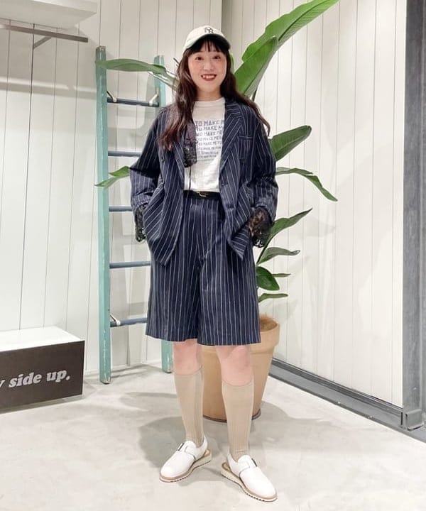 おのすさんの「BEAMS WOMEN｜ライン メッセージ Tシャツ」を使ったコーディネート