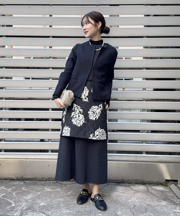 YUIさんの「BEAMS WOMEN｜ツイード クルーネック ジャケット＊」を使ったコーディネート