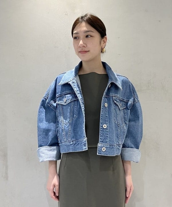 坂本 涼花さんの「BEAMS WOMEN｜【別注】upper hights / THE SHORT デニムジャケット」を使ったコーディネート