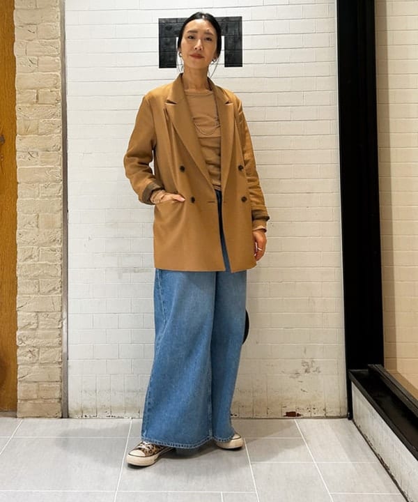 川口 恵さんの「BEAMS WOMEN｜【別注】upper hights / THE JESS デニムパンツ」を使ったコーディネート