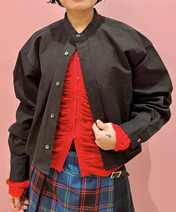 中村 ほのかさんの「BEAMS WOMEN｜チュール ギャザー カーディガン」を使ったコーディネート