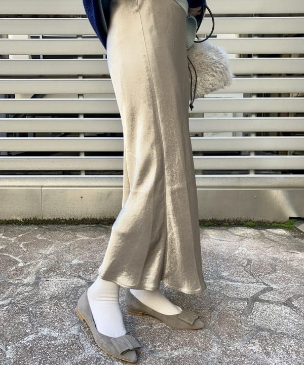 りえさんの「BEAMS WOMEN｜フェイクファー ポーチバッグ」を使ったコーディネート