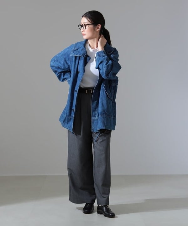 隈元 楓さんの「BEAMS WOMEN｜ポプリン 2タックパンツ」を使ったコーディネート