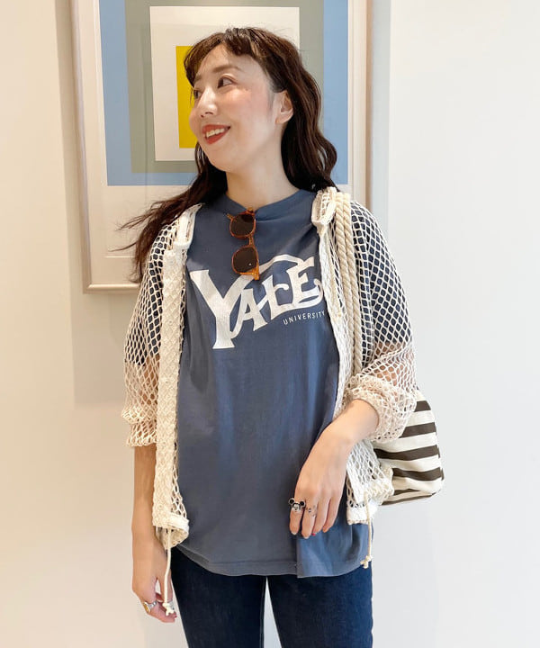 おのすさんの「BEAMS WOMEN｜【別注】GOOD ROCK SPEED / カレッジ Tシャツ」を使ったコーディネート