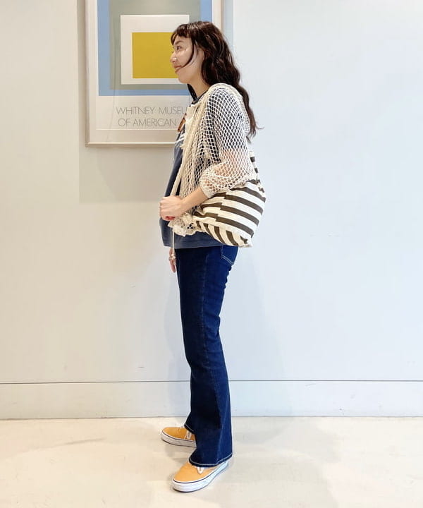 おのすさんの「BEAMS WOMEN｜【別注】GOOD ROCK SPEED / カレッジ Tシャツ」を使ったコーディネート