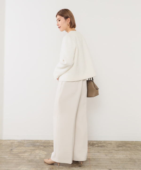 AONO SHIKAMAさんの「BEAMS WOMEN｜ツイード クルーネック ジャケット＊」を使ったコーディネート