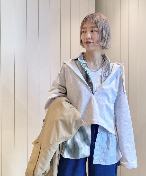Kaoru Sakumaさんの「BEAMS WOMEN｜HAVERSACK / ハイゲージ 裏毛 フーデット パーカー」を使ったコーディネート