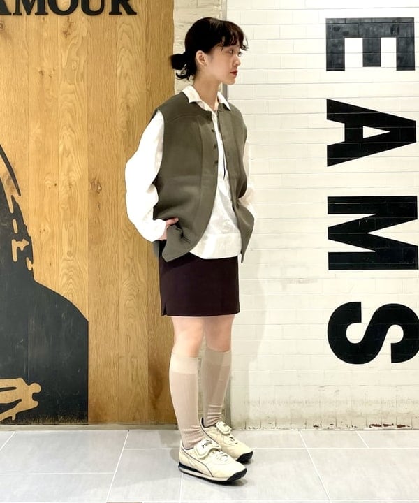 笠井 祐希さんの「BEAMS WOMEN｜ミリタリー ロング ベスト」を使ったコーディネート