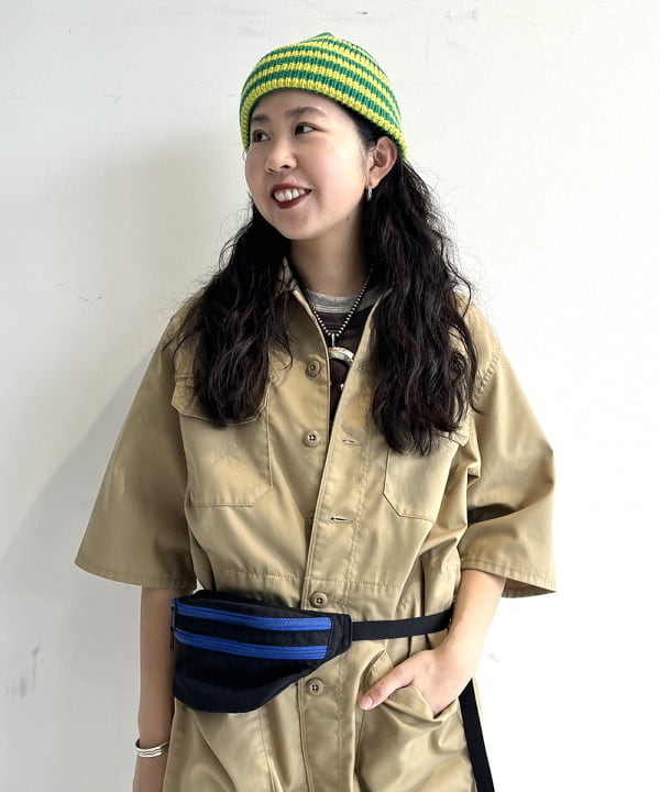 ミナミマリコさんの「BEAMS WOMEN｜ポリエステル コットン ツイル ショート スリーブ オールインワン」を使ったコーディネート