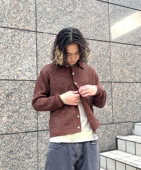菊田 悠さんの「BEAMS WOMEN｜5ゲージ メッシュ ポロシャツ」を使ったコーディネート