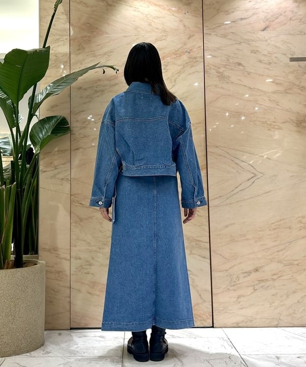 西村 章代さんの「BEAMS WOMEN｜【別注】upper hights / THE SHORT デニムジャケット」を使ったコーディネート