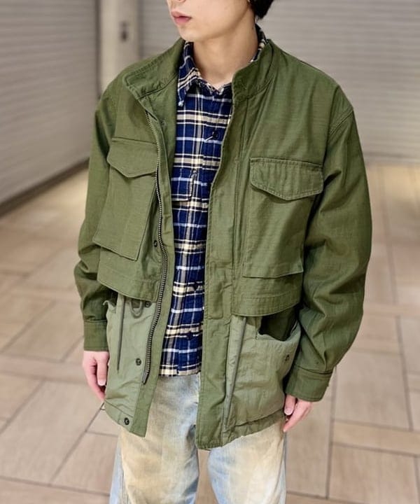流聖さんの「BEAMS WOMEN｜バックサテン レイヤード M-65 ブルゾン」を使ったコーディネート