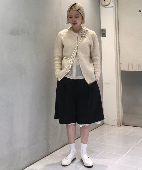 amaさんの「BEAMS WOMEN｜RBS / 配色ヘム ハーフ パンツ」を使ったコーディネート