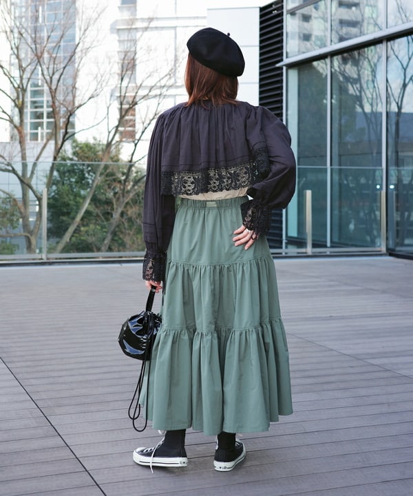 Joさんの「BEAMS WOMEN｜ヴィンテージ レース ブラウス」を使ったコーディネート