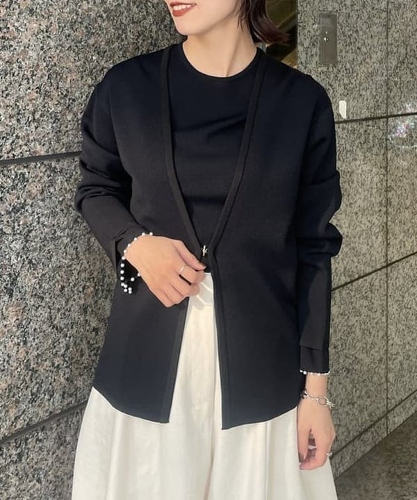 多田 日奈子さんの「BEAMS WOMEN｜アセテート ナイロン カーディガン」を使ったコーディネート