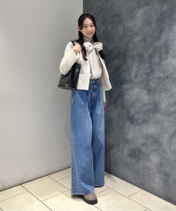 nodokaさんの「BEAMS WOMEN｜ツイード クルーネック ジャケット＊」を使ったコーディネート