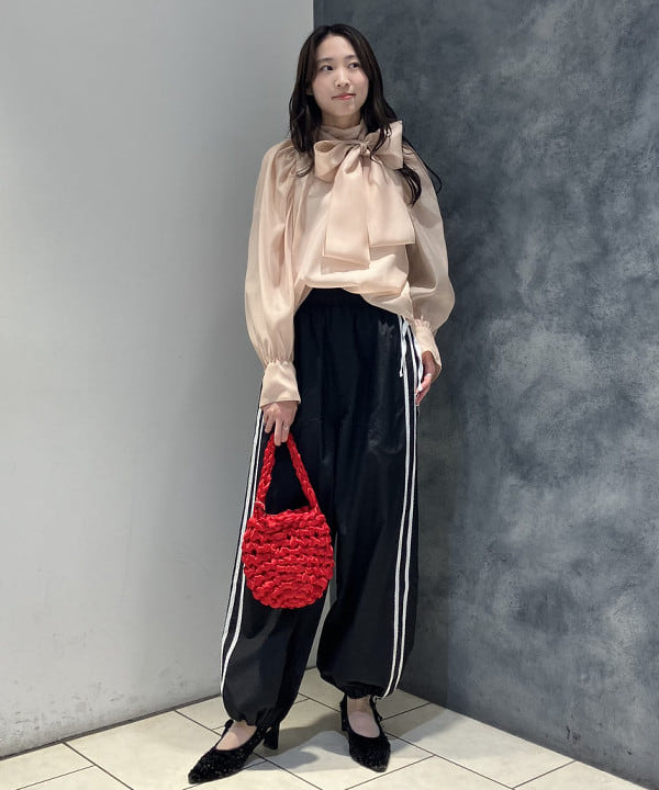 nodokaさんの「BEAMS WOMEN｜オーガンジー リボンブラウス」を使ったコーディネート