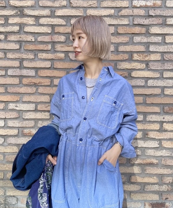 Kaoru Sakumaさんの「BEAMS WOMEN｜クレイジー ビッグ カバーオールコート」を使ったコーディネート