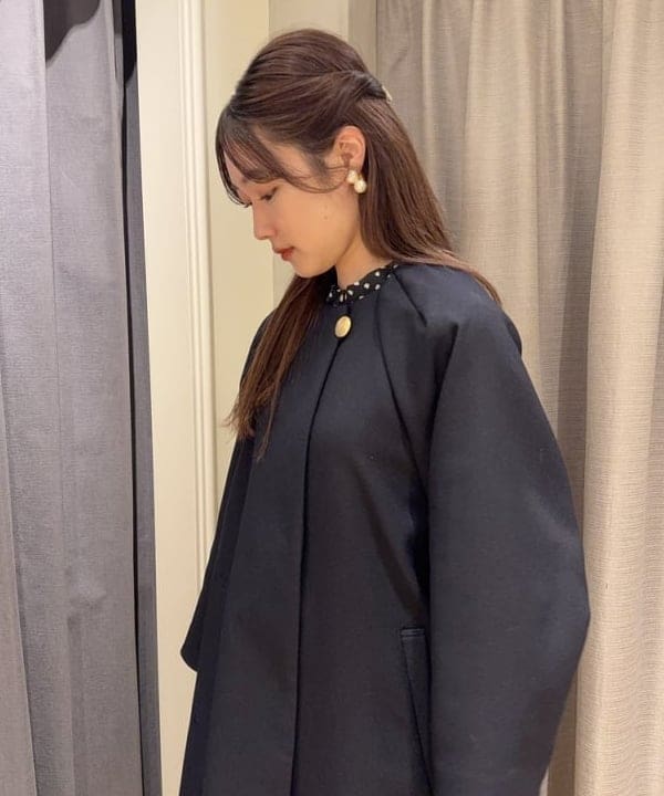 YUIさんの「BEAMS WOMEN｜フレアー ラグランスリーブ コート」を使ったコーディネート