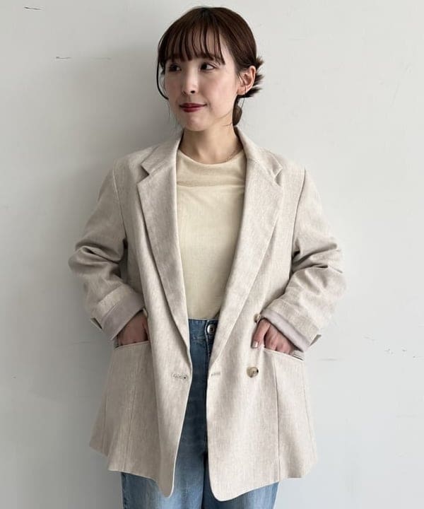 makita mikaさんの「BEAMS WOMEN｜シアーコットン ロングスリーブTシャツ」を使ったコーディネート