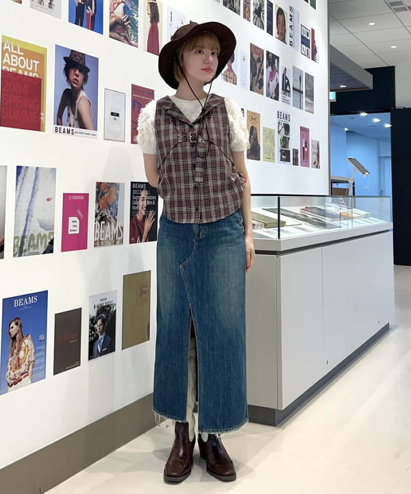 Hazukiさんの「BEAMS WOMEN｜フリンジ ハーフスリーブ トップス」を使ったコーディネート