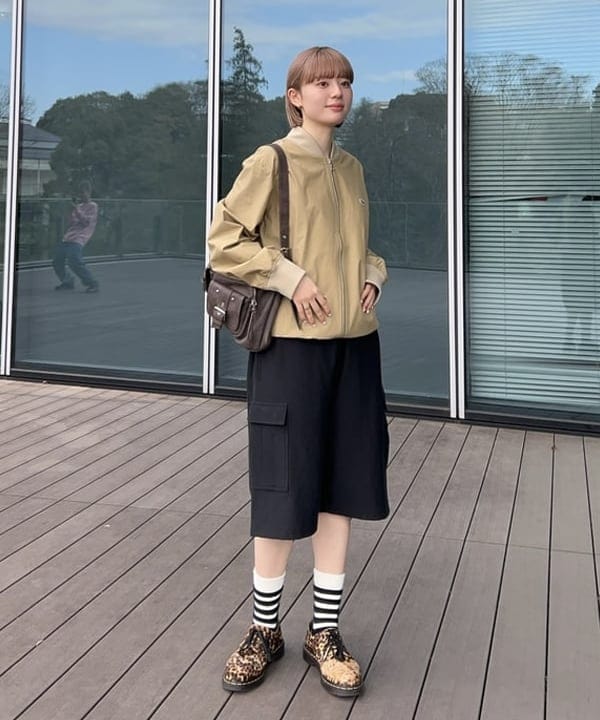 Hazukiさんの「BEAMS WOMEN｜【別注】Champion / スウェット カーゴショーツ」を使ったコーディネート
