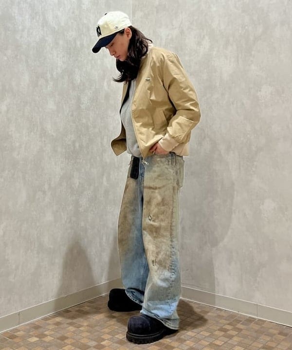 トラ吉さんの「BEAMS WOMEN｜【別注】LACOSTE / スタジアムジャンパー」を使ったコーディネート