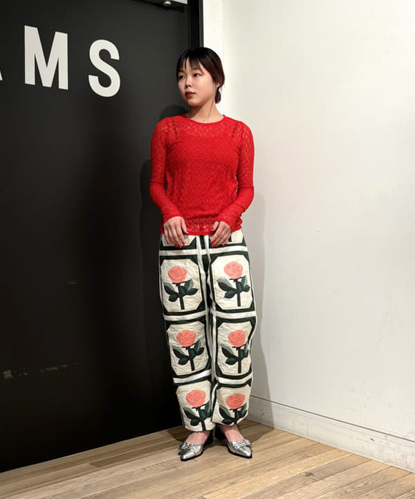 sakuraさんの「BEAMS WOMEN｜ストレッチレース クルーネック Tシャツ」を使ったコーディネート