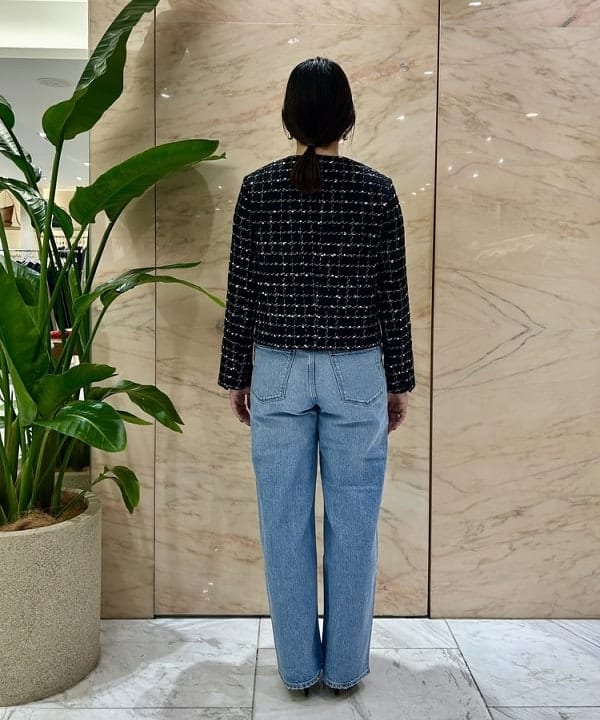 西村 章代さんの「BEAMS WOMEN｜ツイード ノーカラー ジャケット」を使ったコーディネート