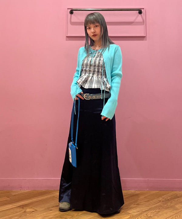 シオンさんの「BEAMS WOMEN｜チェック シャーリング キャミソール」を使ったコーディネート