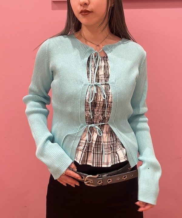 シオンさんの「BEAMS WOMEN｜チェック シャーリング キャミソール」を使ったコーディネート