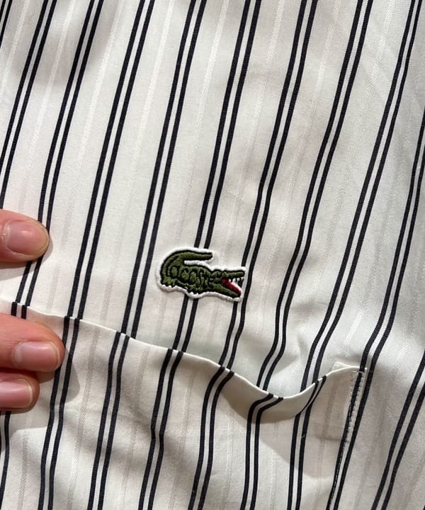 関澤 佑樹さんの「BEAMS WOMEN｜【別注】LACOSTE / ストライプ ロングスリーブシャツ」を使ったコーディネート