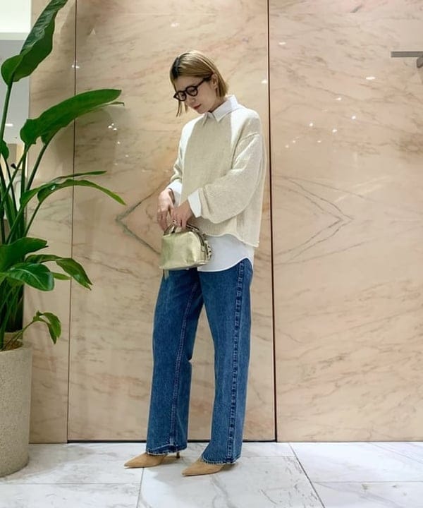 AONO SHIKAMAさんの「BEAMS WOMEN｜▲レギュラー カラー シャツ」を使ったコーディネート