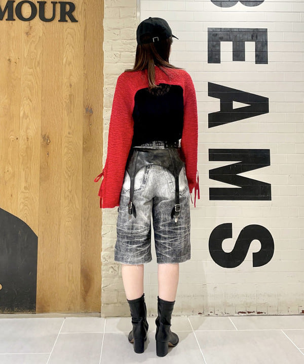 カタヤマ アヤさんの「BEAMS WOMEN｜ラメ MIX リボン アーム ボレロ」を使ったコーディネート