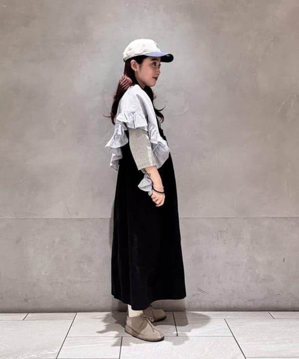 モモさんの「BEAMS WOMEN｜コットン ツイル マリン ワンピース」を使ったコーディネート