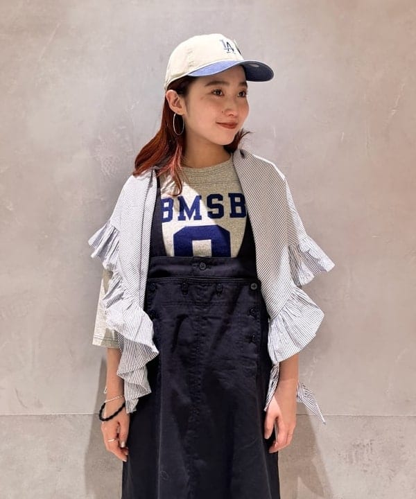モモさんの「BEAMS WOMEN｜コットン ツイル マリン ワンピース」を使ったコーディネート