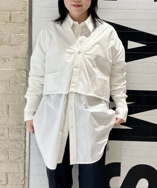 小原 もこさんの「BEAMS WOMEN｜カットオフ Vネック カーディガン」を使ったコーディネート