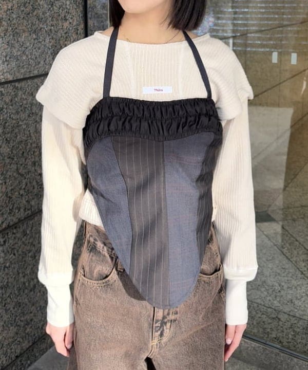 吉田 花さんの「BEAMS WOMEN｜オーバーダイ デニム パンツ」を使ったコーディネート