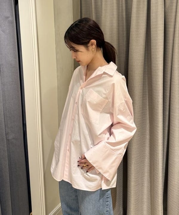 YUIさんの「BEAMS WOMEN｜AK+1 / ワイドカフス シャツ」を使ったコーディネート