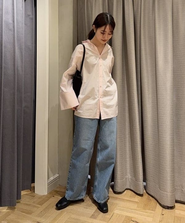 YUIさんの「BEAMS WOMEN｜AK+1 / ワイドカフス シャツ」を使ったコーディネート