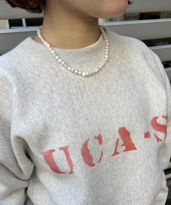 まつむさんの「BEAMS WOMEN｜Champion / ロゴ リバースウィーブ(R) クルーネック スウェットシャツ」を使ったコーディネート