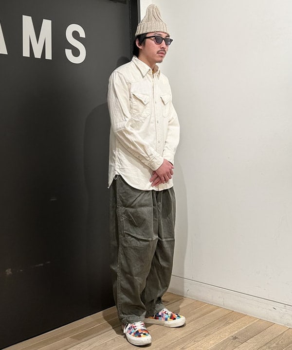 及川 晃さんの「BEAMS WOMEN｜Watch Cap Linen Like Cotton」を使ったコーディネート