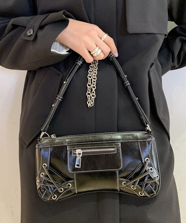 れいなさんの「BEAMS WOMEN｜レース アップ ミニ バッグ」を使ったコーディネート