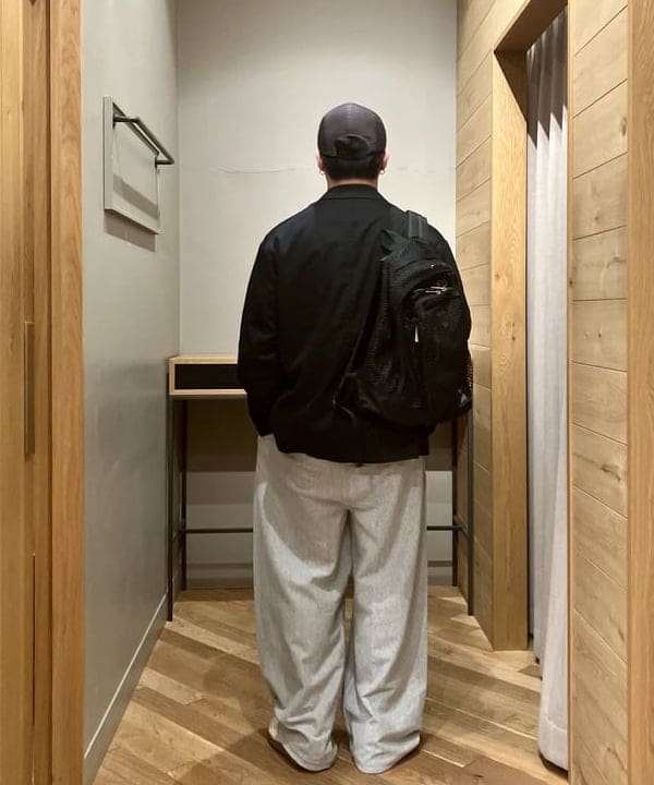 くりちゃんさんの「BEAMS WOMEN｜【別注】Champion / リバースウィーブ（R）ワイドパンツ」を使ったコーディネート