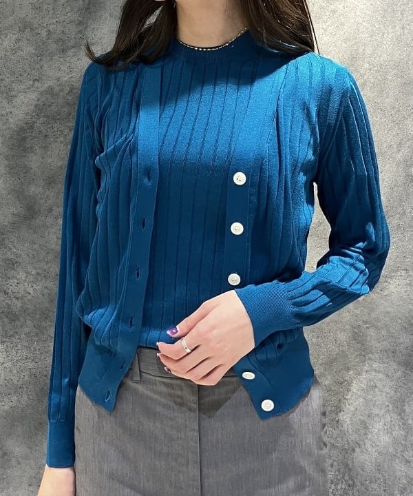 nodokaさんの「BEAMS WOMEN｜SLOANE / 18ゲージ ワイドリブ カーディガン」を使ったコーディネート