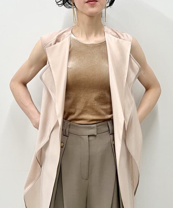 kigoさんの「BEAMS WOMEN｜RBS / ベロア カップ付きタンクトップ」を使ったコーディネート