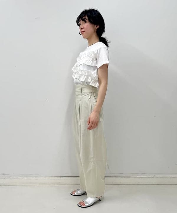 kigoさんの「BEAMS WOMEN｜RBS / ギャザー フリル Tシャツ」を使ったコーディネート