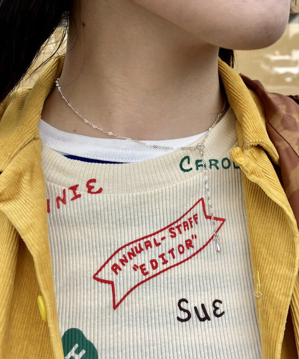 小原 もこさんの「BEAMS WOMEN｜BEAMS BOY / フライス 1cm ボーダー」を使ったコーディネート