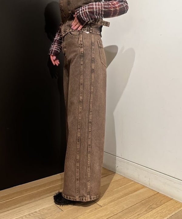 Ito_ririkaさんの「BEAMS WOMEN｜オーバーダイ デニム パンツ」を使ったコーディネート